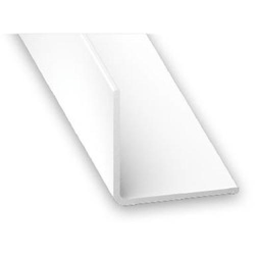 WHITE PLASTIC ANGLE 20 X 20 X  1MM 1 METRE 2002-68550