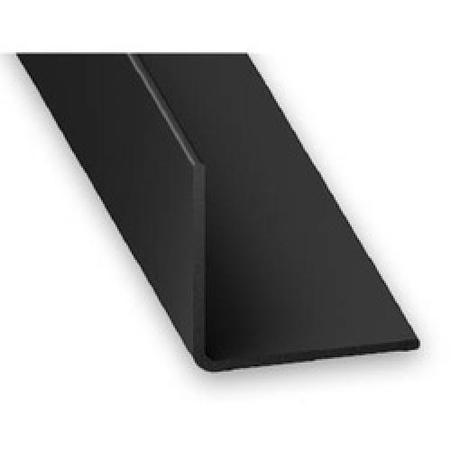 BLACK  GLOSS  PLASTIC ANGLE    20 X 20 MM 2 METRE 2003-89550