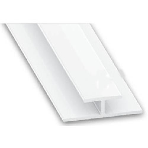 WHITE PLASTIC CONNECTION 22    X 11 X 3.5MM 1 METRE 2002-8004