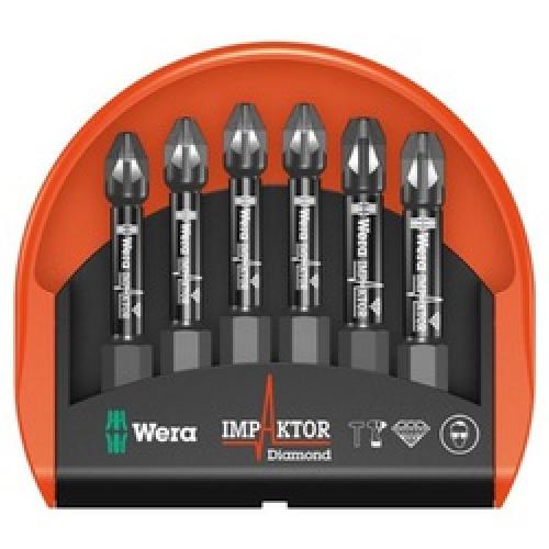 IMPAKTOR BIT MINI CHECK PZ     6 PIECE 057692 WERA