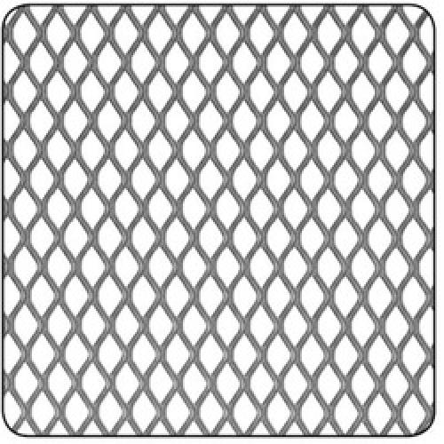 STEEL DIAMOND MESH PANEL       500 X 500MM 6 X 3MM 2016-4425