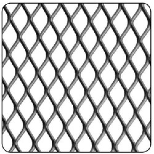 STEEL DIAMOND MESH PANEL 250   X 500MM 10 X 5MM 2016-3435