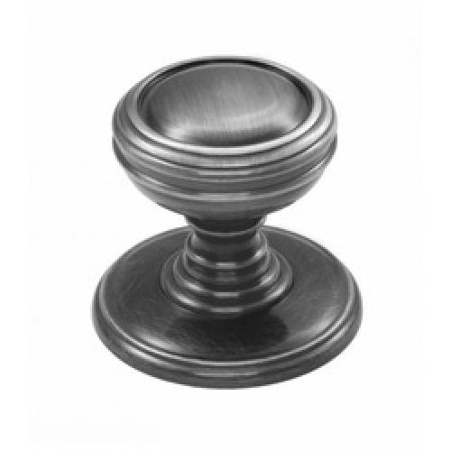 CUPBOARD KNOB DELAMAIN PEWTER  32MM ROSE 25MM KNOB DK47BPT