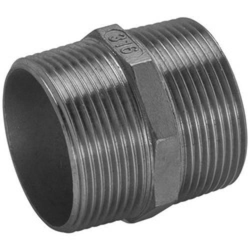 STEEL HEX NIPPLE BLACK 1.1/4"  BSP