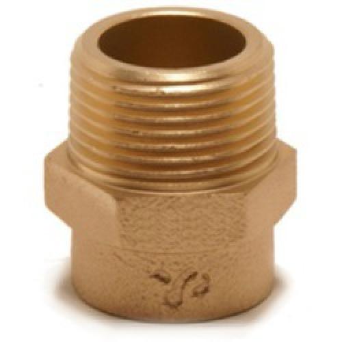 COPPER STRAIGHT MALE CONNECTOR 54MM X 2 YP3 SOLDER RING