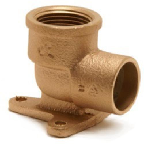 COPPER BACK PLATE ELBOW 15MM X 1/2" YP15 SOLDER RING