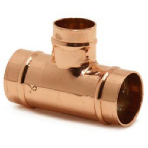 COPPER TEE REDUCED BRANCH 28MM X 15  SOLDER RING