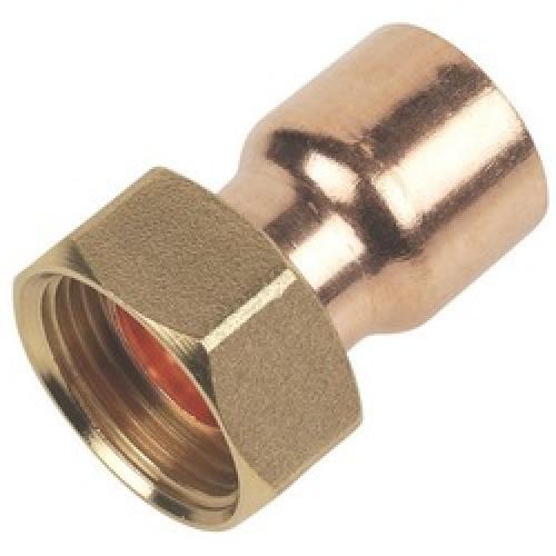 COPPER STRAIGHT TAP CONNECTOR  15MM X 1/2" ENDFEED