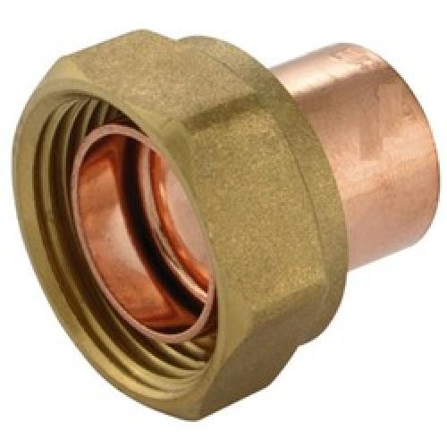 COPPER STRAIGHT UNION ADAPTOR  28MM X 1" ENDFEED