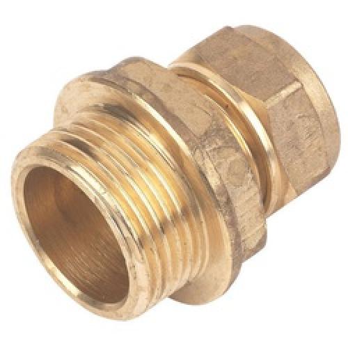 STRAIGHT MALE IRON COUPLING    10MM  X 1/4" COMPRESSION