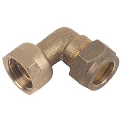 BENT SWIVEL TAP CONNECTOR      22MM X 3/4" COMPRESSION