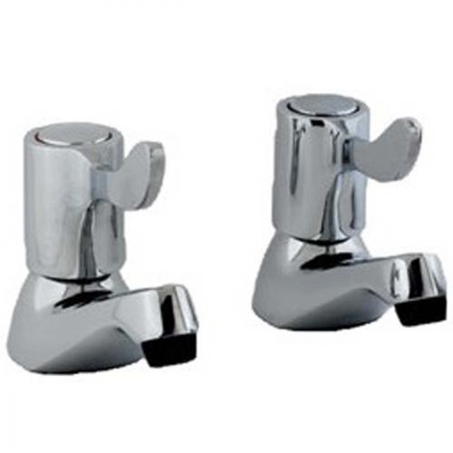 BATH QUARTER TURN LEVER TAPS   3/4" CHROME PRO