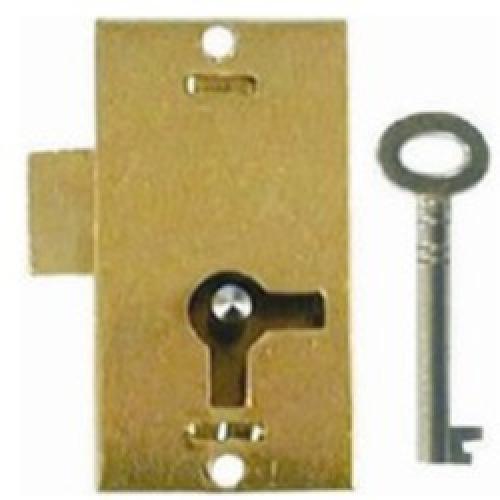 CABINET LOCK BRASS 2"          1 LEVER