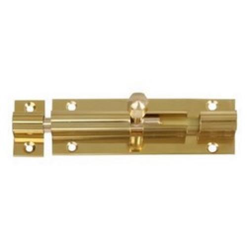 BARREL BOLT STRAIGHT BRASS     100MM