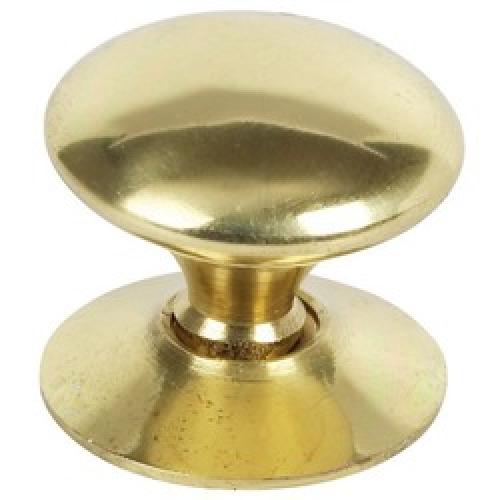 CUPBOARD KNOB BRASS 38MM