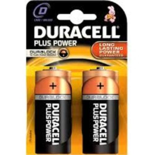 BATTERY D  MN1300 DURACELL     PLUS POWER PACK OF 2