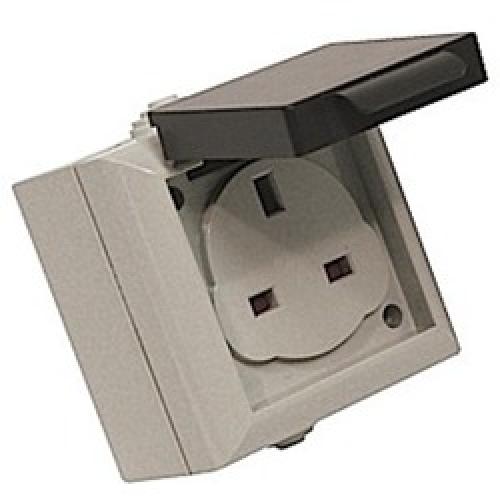 WEATHERPROOF SOCKET 1 GANG 13  AMP