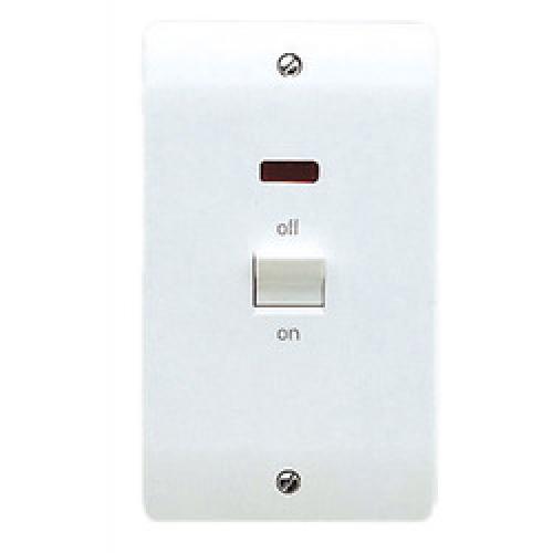 FLUSH 45 AMP DOUBLE POLE       SWITCH PILOT LAMP K5215