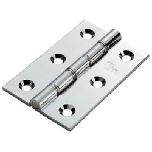 BUTT HINGE SATIN DOUBLE ST ST  WASHERED 75MMSC HDSSW2SC