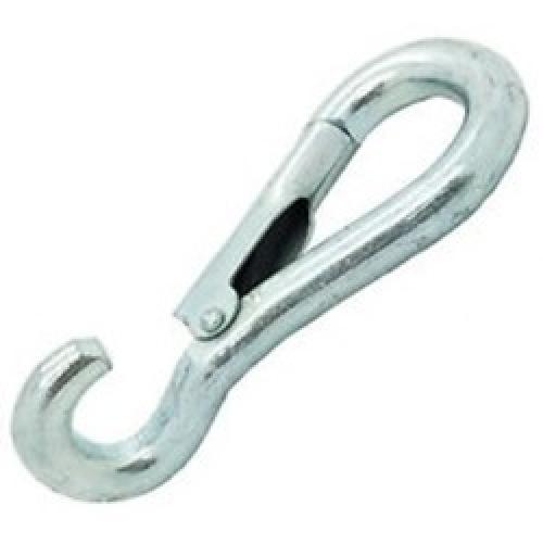 SPRING HOOK TO CRUE 5MM X 50MM BZP
