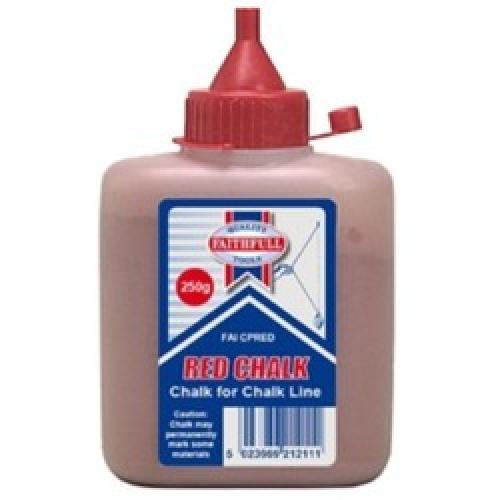 CHALK LINE CHALK REFILL RED    250G FAITHFULL