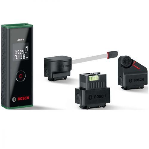 LASER DISTANCE TAPE WHEEL &    LINE LEVEL ZAMO III SET BOSCH