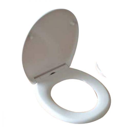 TOILET SEAT WHITE SOFT CLOSE METAL HINGES TOP FIX GLACIER