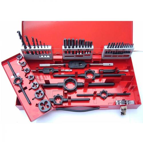 TAP AND DIE SET HSS 3-12 MM    INC DRILLS 49183 VOLKEL