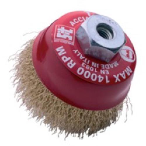 CRIMPED WIRE CUP BRUSH 75MM    M10 0131 SIT
