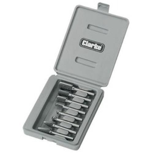 ROTARY BURR DOUBLE CUT 8 PIECE SET CHT580 CLARKE CARBIDE