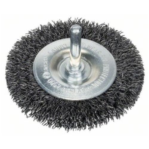 WIRE WHEEL CRIMPED 75MM 6MM    SHANK 2608622007 BOSCH