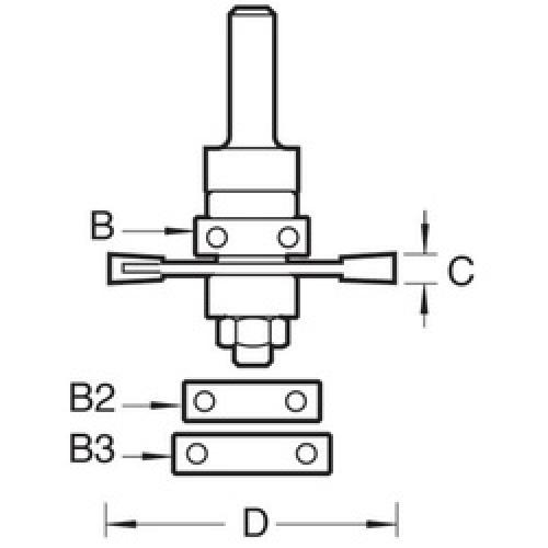 BISCUIT JOINTER SET BEARING    GUIDED TCT 1/2 SHANK 342 TREND