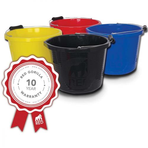 BUCKET PREMIUM MIXED COLOURS   3 GALLON / 12 LITRE GORILLA