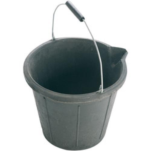 BUCKET RUBBER BLACK 3 GALLON