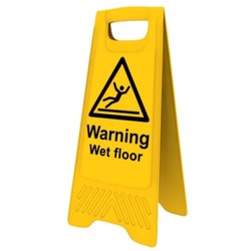 SIGN A BOARD                   WARNING WET FLOOR CLEANING