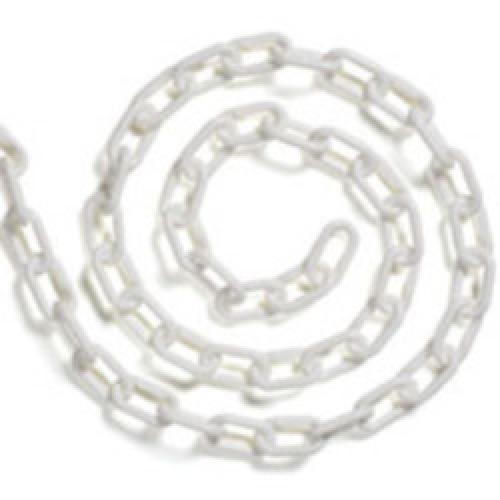 PLASTIC CHAIN WHITE 6MM         (METRE)