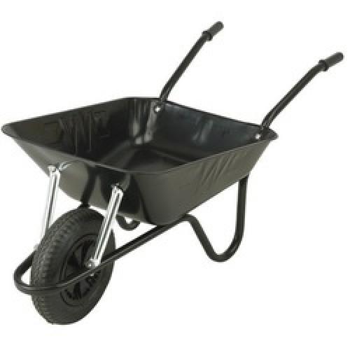 WHEELBARROW BLACK 85L          PNEUMATIC TYRE