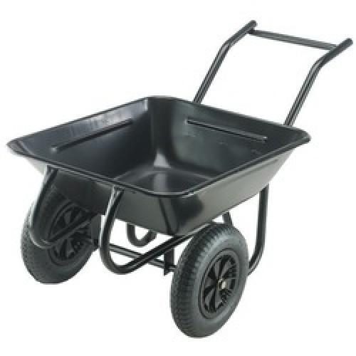 WHEELBARROW 2 WHEEL CONTRACTOR PNEUMATIC TYRE CON/TWIN/PB