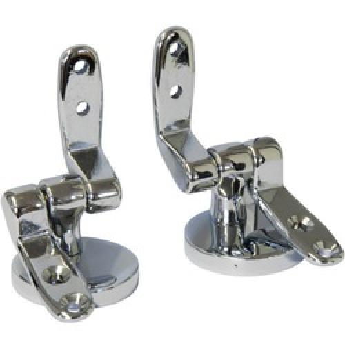 UNIVERSAL TOILET SEAT HINGE    SET PILLAR TYPE CHROME PA55P