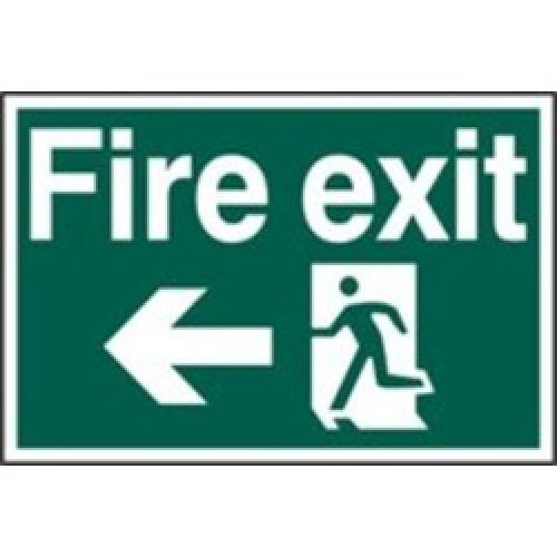 SIGN FIRE EXIT ARROW LEFT      200 X 300MM