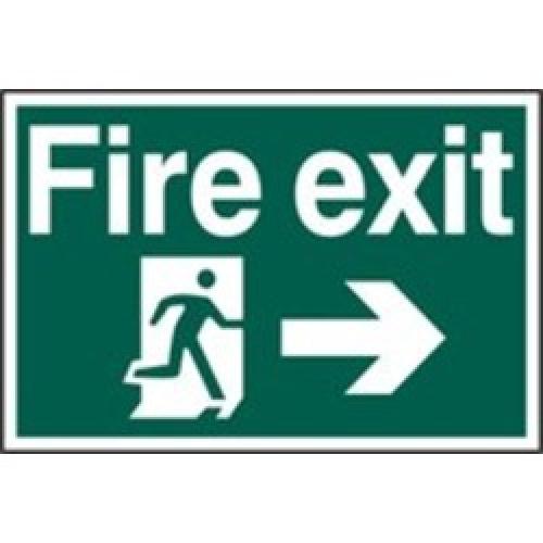 SIGN FIRE EXIT ARROW RIGHT     200 X 300MM