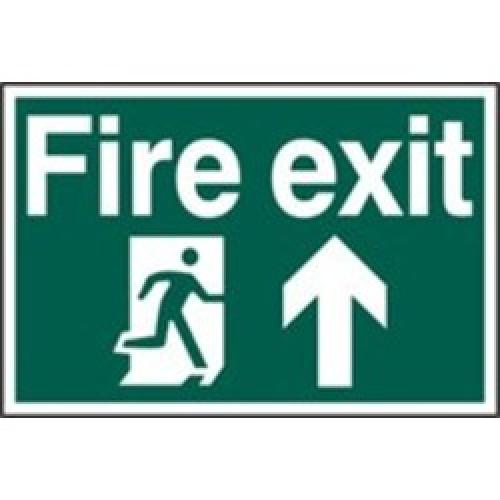 SIGN FIRE EXIT ARROW UP        200 X 300MM