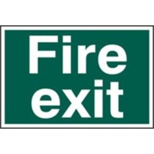 SIGN FIRE EXIT TEXT ONLY       200 X 300MM