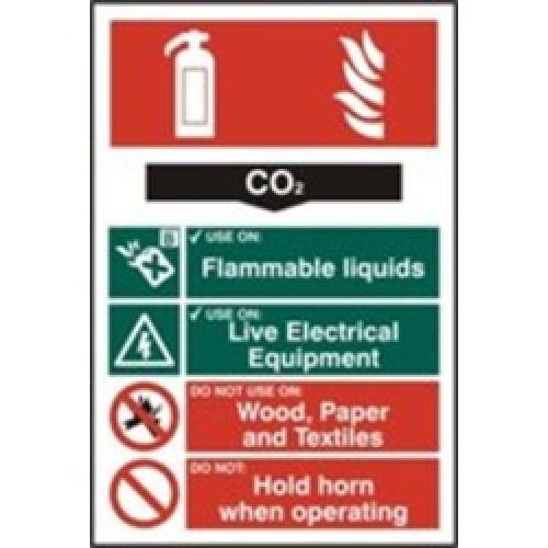 SIGN FIRE EXTINGUISHER SIGN    CO2 200 X 300MM