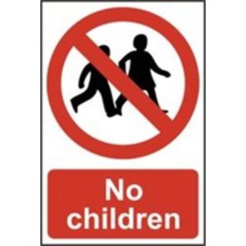 SIGN NO CHILDREN 200 X 300MM