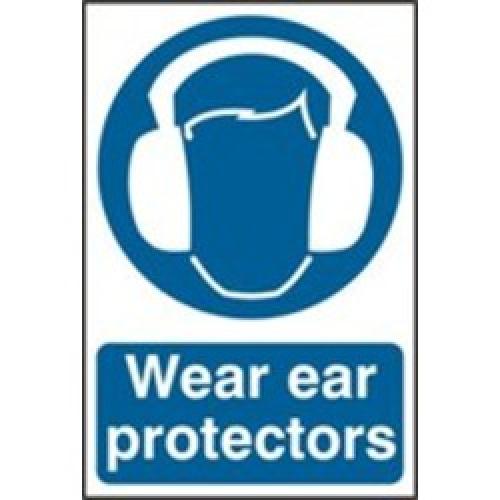 SIGN WEAR EAR PROTECTORS       200 X 300MM