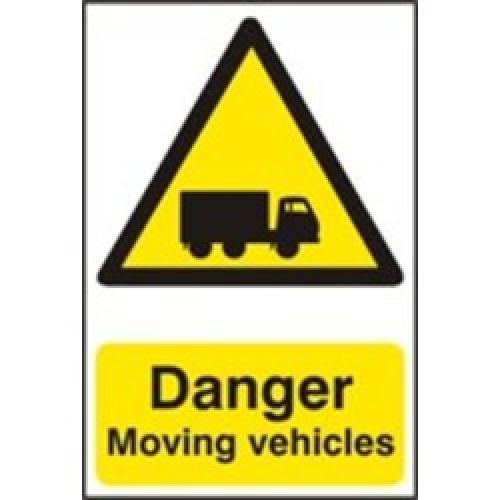 SIGN DANGER MOVING VEHICLES    200 X 300MM