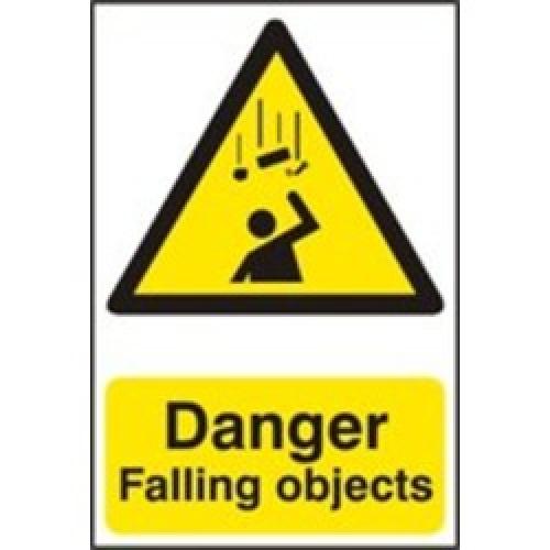 SIGN DANGER FALLING OBJECTS    200 X 300MM