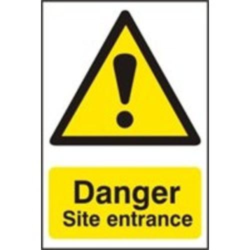 SIGN DANGER SITE ENTRANCE      600 X 400MM
