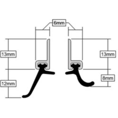 DRAUGHT EXCLUDER KIT ADS ALUM  2057 X 914MM (6'9" X 3'0")